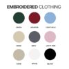 Embroidered clothing color chart - Golden Retriever Gifts