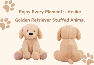 Enjoy Every Moment_ Lifelike Golden Retriever Stuffed Animal