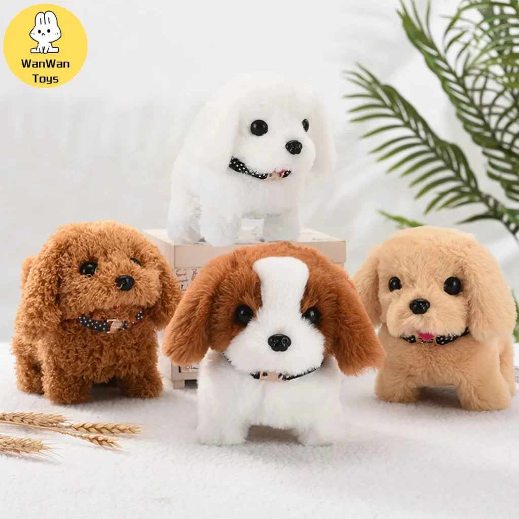 Plush Electric Puppy Simulation Pet Dog Teddy Dog Golden Retriever Bichon Frize Dog Can Bark Run - Golden Retriever Gifts