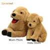 Super Simulation Mum Kids Labrador Dog PLush Toy Stuffed Lifelike Golden Retriever animals Doll toys for - Golden Retriever Gifts