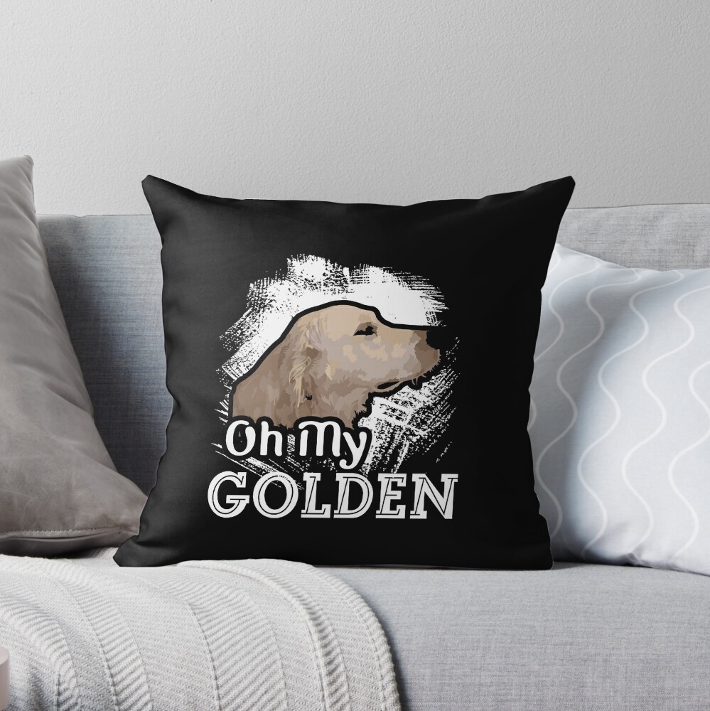 Oh My Golden Retriever Throw Pillow