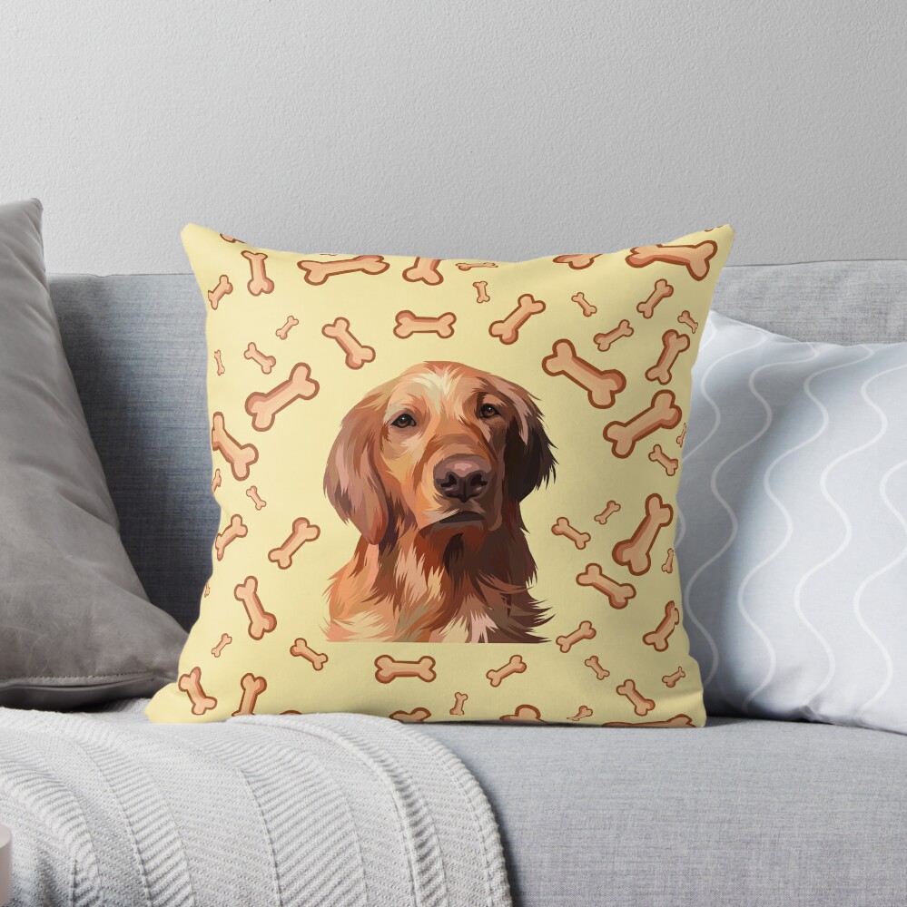 Big Dog Golden Retriever Throw Pillow