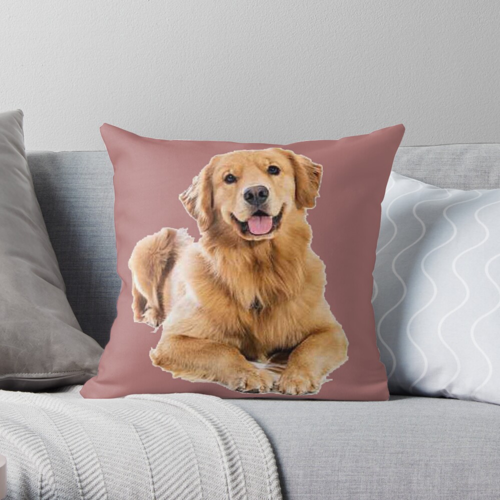 We Love Golden Retriever! Throw Pillow