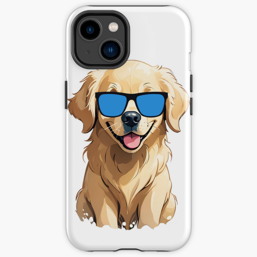 Golden Retriever Wearing Sunglasses Phone Case