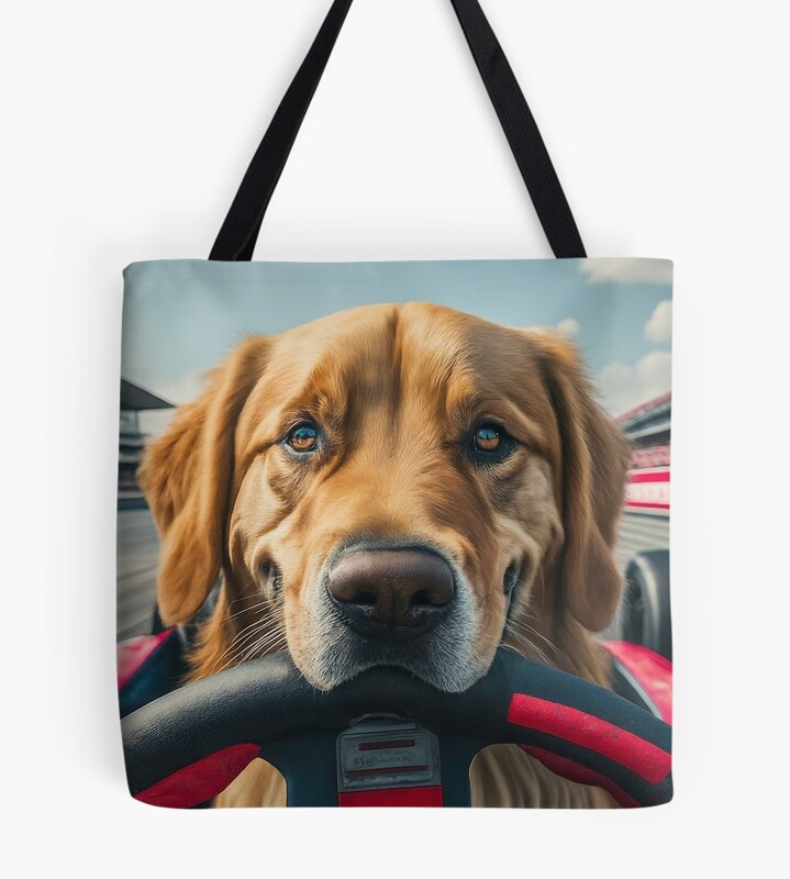 Golden In A F1 Car Tote