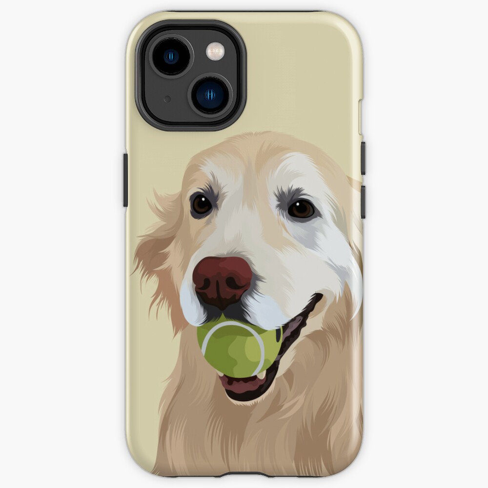 Golden Retriever Dog Bites The Ball Phone Case