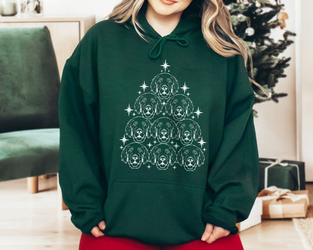 Golden Retriever Christmas Tree Hoodie