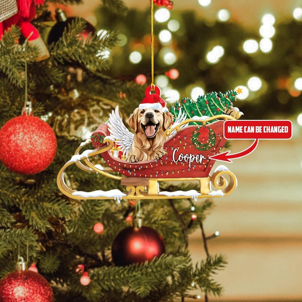 Golden Retriever Christmas Item Custom Ornament