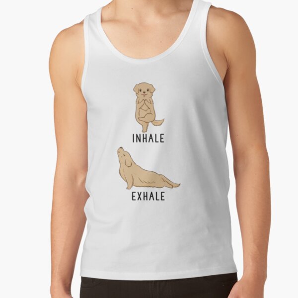 Inhale Exhale Golden Retriever Yoga Tank Top