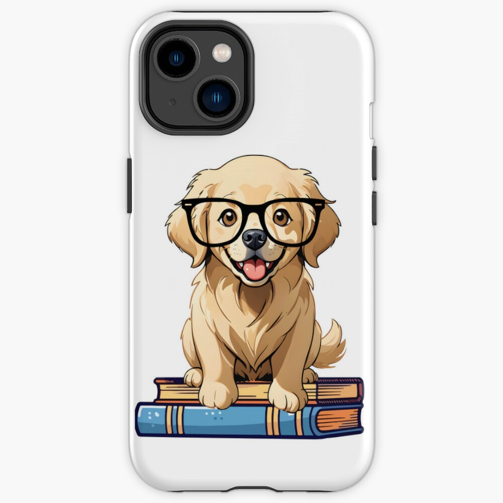 Golden Retriever And Books Phone Case