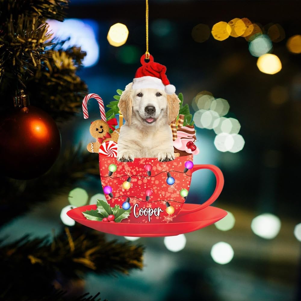 Golden Retriever Christmas Custom Dog Ornament